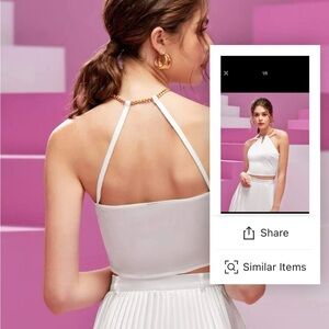 Shein too white, gold chain, small